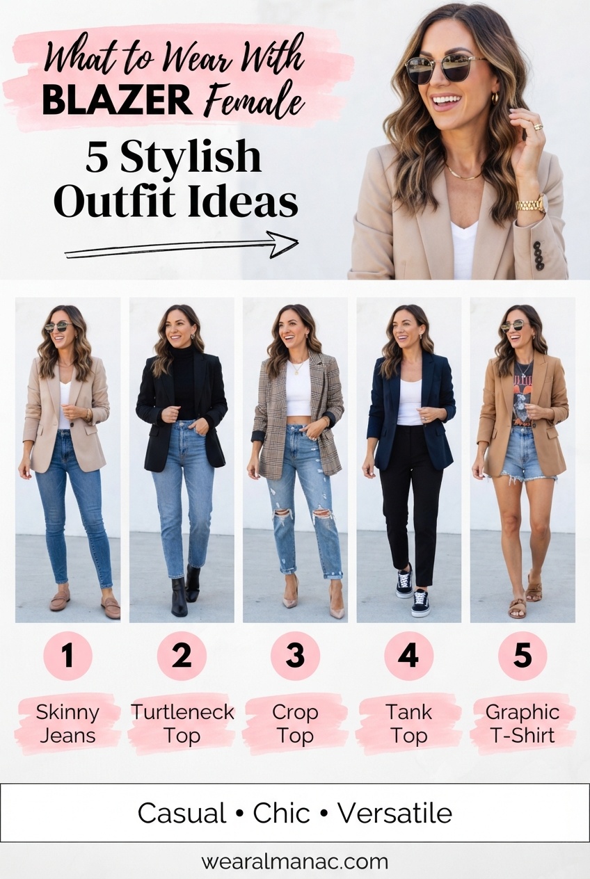 what to wear with a blazer female outfit ideas