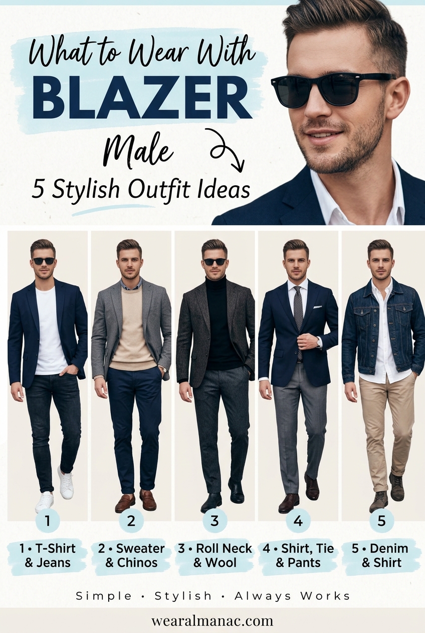 what to wear with a blazer male outfit ideas