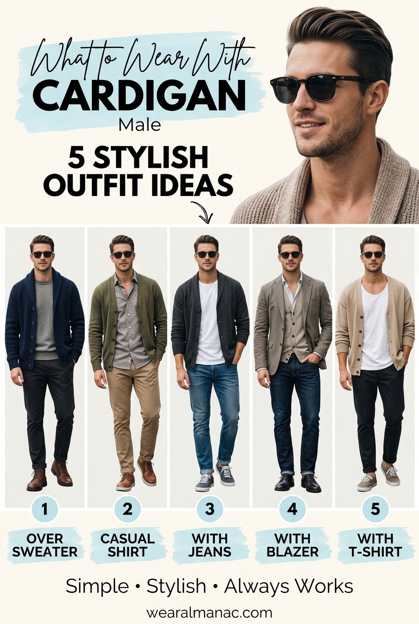 what to wear with a cardigan male outfit ideas