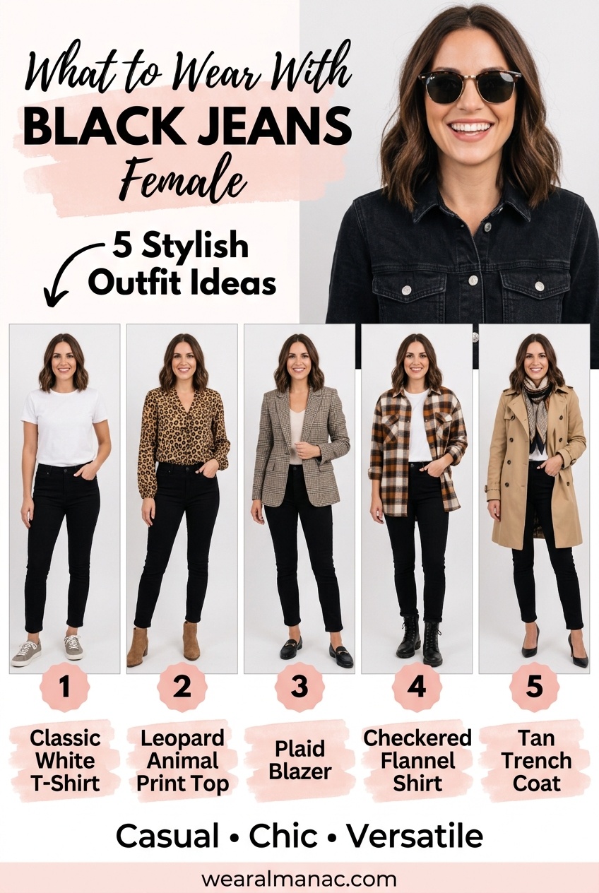 what to wear with black jeans female outfit ideas