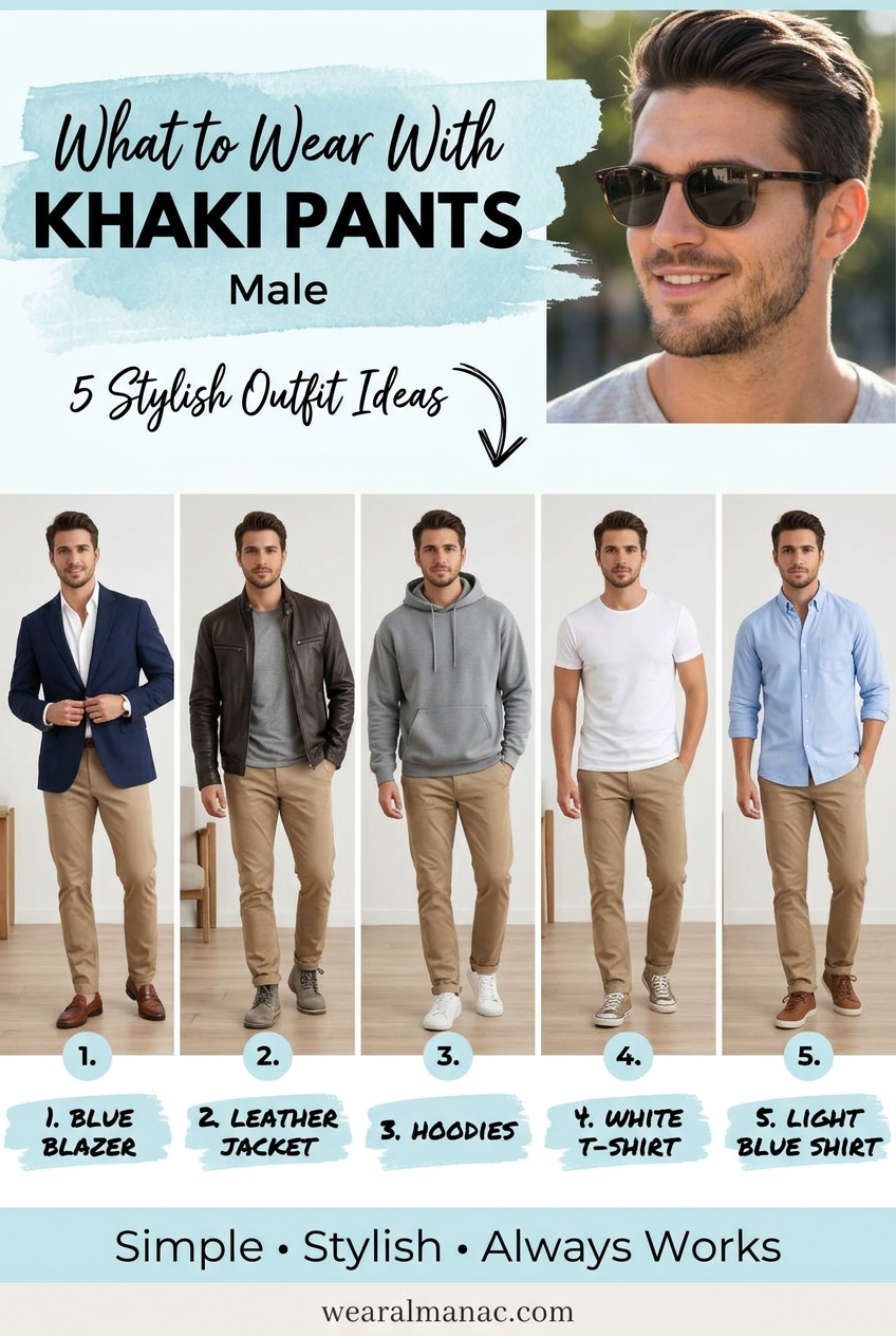 what to wear with khaki pants male outfit ideas