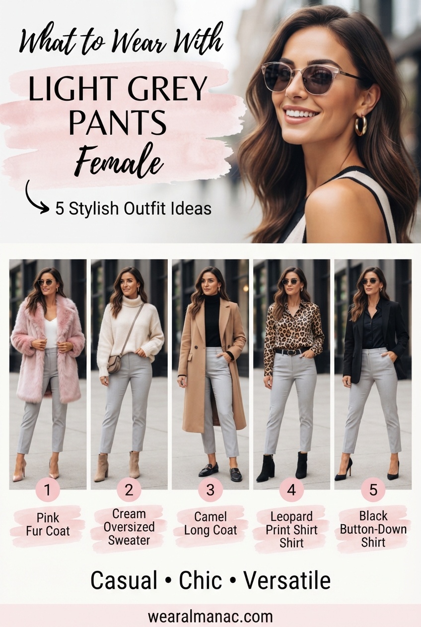 what to wear with light grey pants female outfit ideas