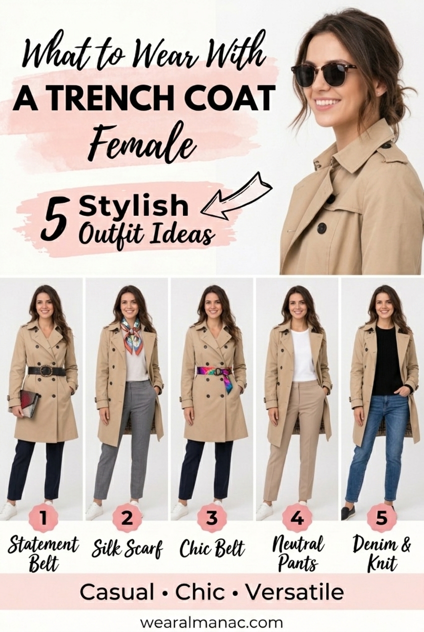 what to wear with trench coat female outfit ideas