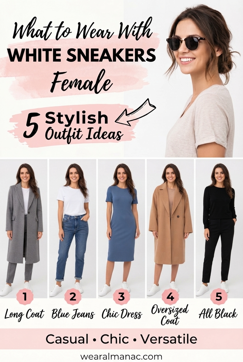 what to wear with white sneakers female outfit ideas