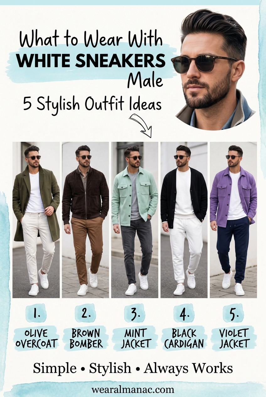 what to wear with white sneakers male outfit ideas